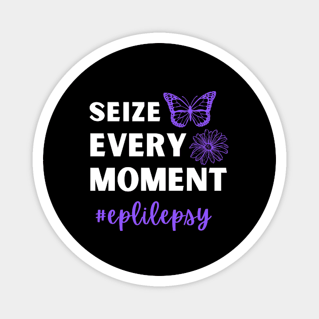 Epilepsy Awareness Month Seizure October November 17th Cancer Survivor Purple Ribbon Cancer Support Hope Love Mental Health Depression Anxiety Inspirational Motivational Gift Idea Magnet by EpsilonEridani